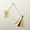 Leda Polished Brass Articulating Wall Sconce -marin sHOP LedaPldBrsArtcltngSconceSHF22