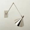 Leda Polished Nickel Articulating Wall Sconce -marin sHOP LedaPldNklArtcltngSconceSHF22