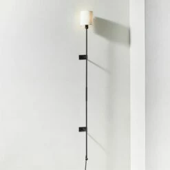 Leggero Black Pole Plug-In Wall Sconce -marin sHOP LeggeroBlackWallSconceROF20