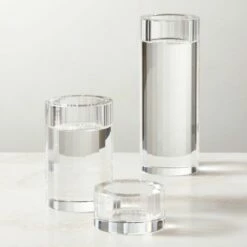 Lena Crystal Tealight Candle Holders Set Of 3