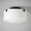 Lenon Matte Black Flush Mount Light -marin sHOP LenonMttBlkFlushMountSHF21