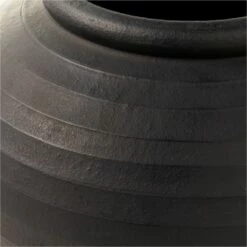 Leto Round Black Terracotta Vase -marin sHOP LetoBlackVaseAVSHF22