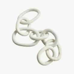 Links Cool White Decorative Marble Chain -marin sHOP LinksMarbleChainF18