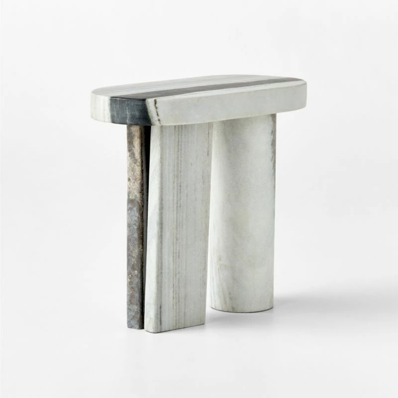 Livello White Marble Side Table 9 Livello White Marble Side Table - Image 7