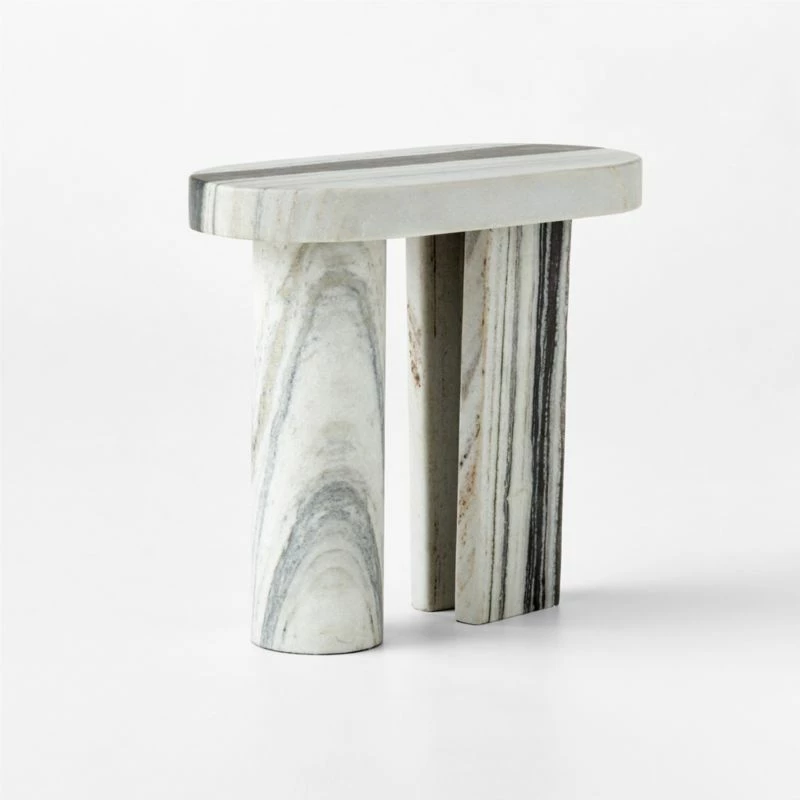 Livello White Marble Side Table 7 Livello White Marble Side Table - Image 5