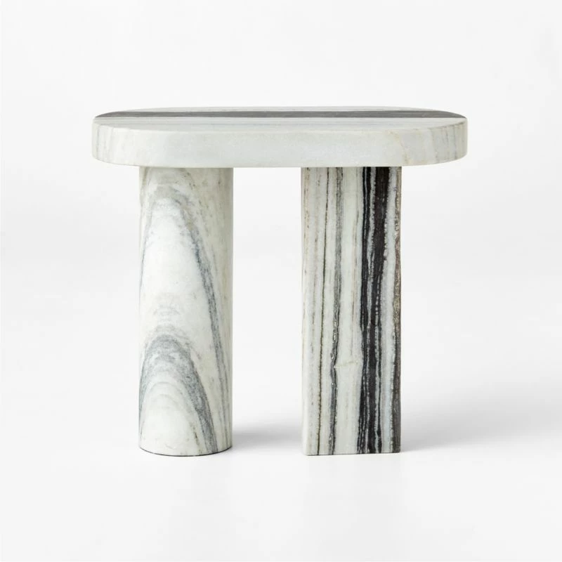 Livello White Marble Side Table 6 Livello White Marble Side Table - Image 4