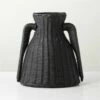 Luana Woven Black Vase Small -marin sHOP LuanaBlkWvnVaseBasketSmSHS23