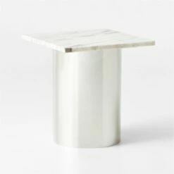 Luca White Marble Side Table -marin sHOP LucaWhtMrblSideTable3QSSF22