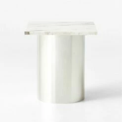 Luca White Marble Side Table -marin sHOP LucaWhtMrblSideTableSOSSF22