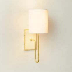 Lucerne Polished Brass Wall Sconce Light -marin sHOP LucernePldBrsNIvySngScncROS23