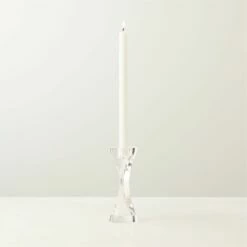 Lume Crystal Taper Candle Holder Large -marin sHOP LumeCrystlTprHolder7inAVSHF22