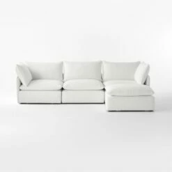 Lumin 4-Piece Modular Snow White Performance Fabric Sectional Sofa -marin sHOP Lumin4PcModWtPrfFbcSctSfSOSSF23