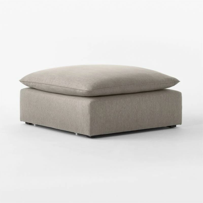 Lumin Grey Performance Fabric Ottoman 5 Lumin Grey Performance Fabric Ottoman - Image 3