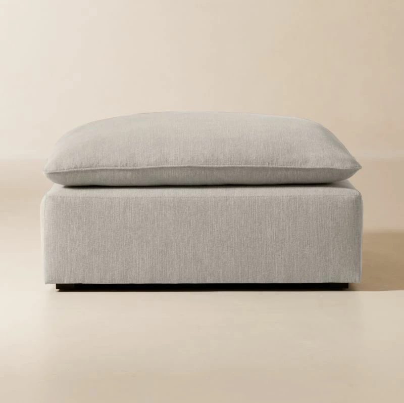 Lumin Grey Performance Fabric Ottoman 3 Lumin Grey Performance Fabric Ottoman