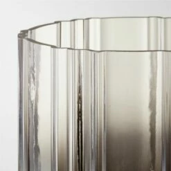 Lustro Smoked Glass Hurricane Candle Holder Small 11 Lustro Smoked Glass Hurricane Candle Holder Small -marin sHOP LustroGlassHurricaneSmAVSHF22