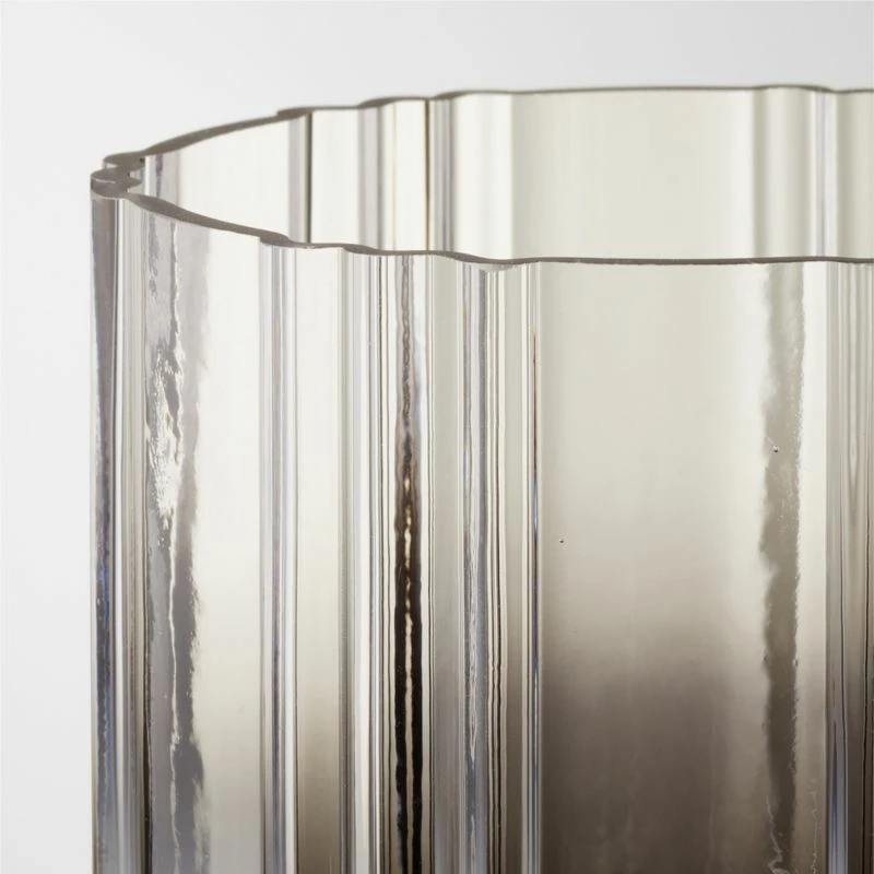 Lustro Smoked Glass Hurricane Candle Holder Small 6 Lustro Smoked Glass Hurricane Candle Holder Small - Image 4