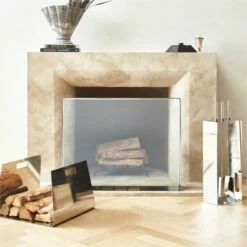 Maddox Polished Nickel Log Holder 9 Maddox Polished Nickel Log Holder -marin sHOP MaddoxCollectionFHF22 2