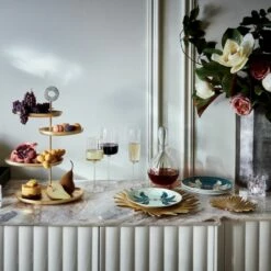 Betty Glass Tealight Candle Holder Set Of 6 8 Betty Glass Tealight Candle Holder Set Of 6 -marin sHOP MaeChampagneGoldNV20 1x1