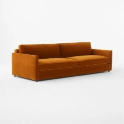 Malea Cognac Brown Velvet Sofa -marin sHOP MaleaCognacVelvetSofa3QSSF23