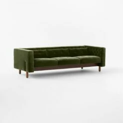 Marconi 3-Seater Tufted Green Velvet Sofa -marin sHOP Marconi3StTfdGrnVlvtSofa3QSSF23