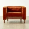 Marconi Tufted Rust Velvet Accent Chair