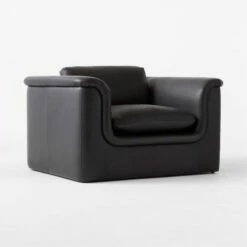 Mardones Black Leather Lounge Chair -marin sHOP MardonesBlackLthrChair3QSSF23