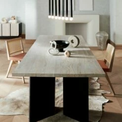 Black Ceramic Pedestal Bowl -marin sHOP MarianaWhiteWashTeakDiningJL20 1x1 2