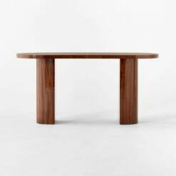 Marisa High-Gloss Walnut Wood Desk 60'' -marin sHOP MarisaHiGlossWalnutDeskSOSSF22