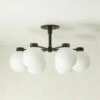 Marra 6-Bulb Black Flush Mount Light -marin sHOP MarraBlkPldBrs6BlbFlhMntSHS23