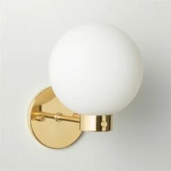 Marra Polished Brass Globe Wall Sconce Light 9 Marra Polished Brass Globe Wall Sconce Light -marin sHOP MarraPldBrsSngScncSHS23