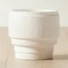 Marram Ribbed White Indoor Planter Small -marin sHOP MarramWhitePlanterLrgAV2SHF23