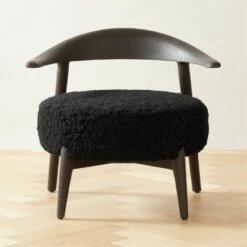 Matador Black Shearling Accent Chair