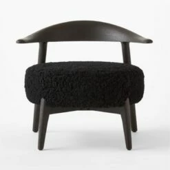 Matador Black Shearling Accent Chair -marin sHOP MatadorBlackShlngChairSOSSF22