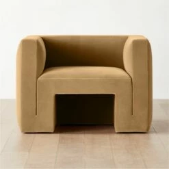 Matra Camel Velvet Lounge Chair