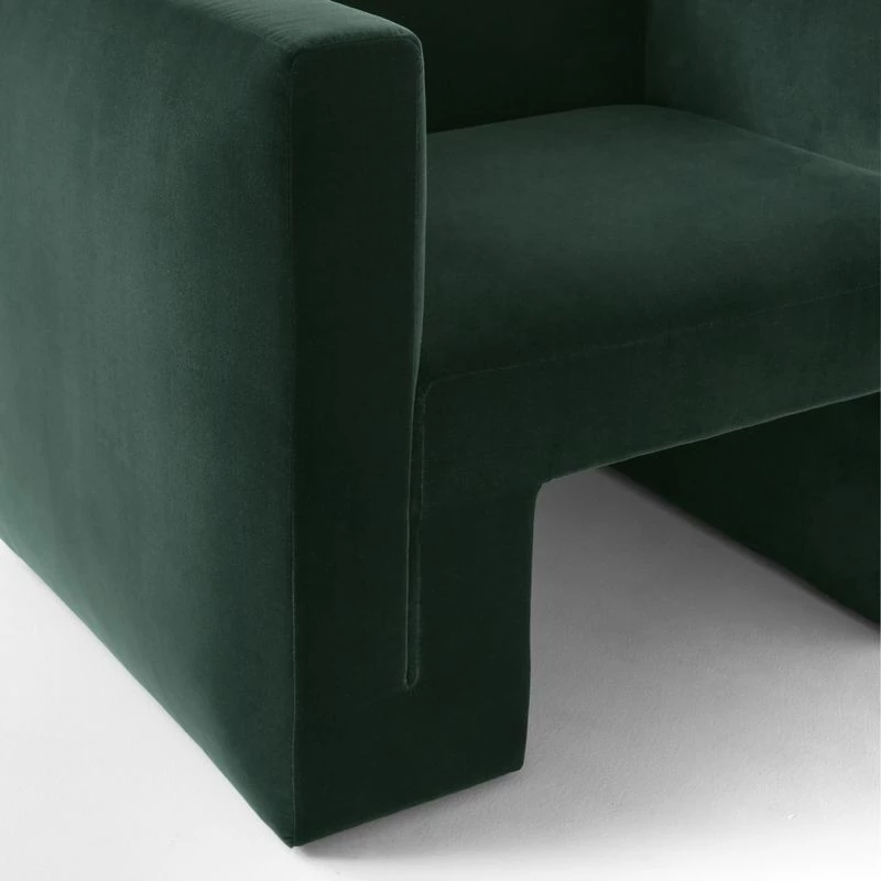 Matra Deep Teal Velvet Lounge Chair 10 Matra Deep Teal Velvet Lounge Chair - Image 8