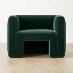 Matra Deep Teal Velvet Lounge Chair