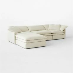 Mattea 4-Piece Neutral Performance Linen Sectional Sofa With Left-Arm -marin sHOP Mattea4PcNatLASect3QSSS23