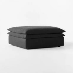 Mattea Onyx Black Performance Linen Ottoman -marin sHOP MatteaOnyxOttoman3QSSS23
