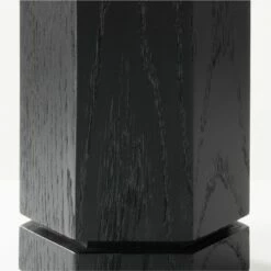 Maya Black Ebonized Oak Wood Table Lamp 8 Maya Black Ebonized Oak Wood Table Lamp -marin sHOP MayaEbnzdBlkOakTableLampAVSHS23