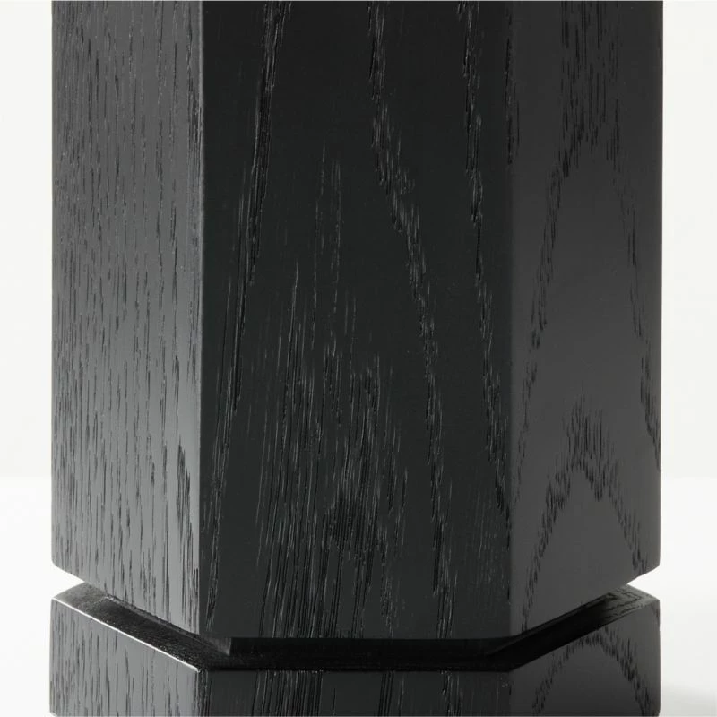 Maya Black Ebonized Oak Wood Table Lamp 5 Maya Black Ebonized Oak Wood Table Lamp - Image 3