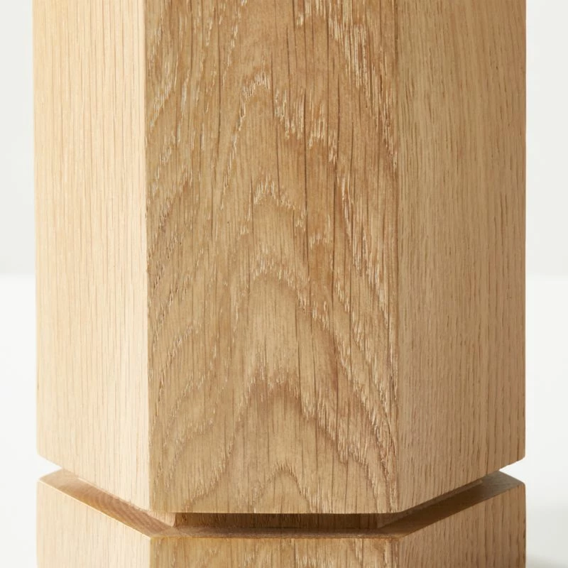 Maya White Ebonized Oak Wood Table Lamp 5 Maya White Ebonized Oak Wood Table Lamp - Image 3