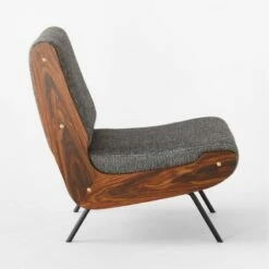 Meda Grey Wool Armless Lounge Chair 17 Meda Grey Wool Armless Lounge Chair -marin sHOP MedaGreyWoolLngChairSDSSF22