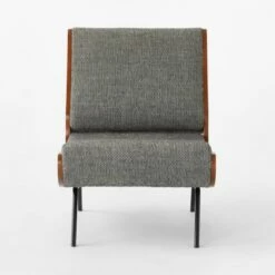 Meda Grey Wool Armless Lounge Chair 15 Meda Grey Wool Armless Lounge Chair -marin sHOP MedaGreyWoolLngChairSOSSF22