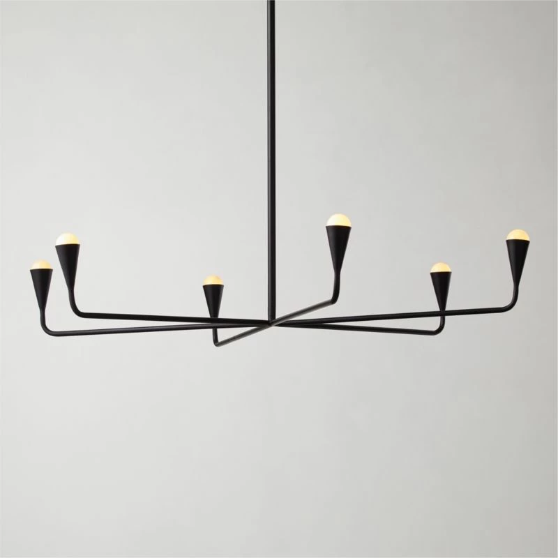Meldon Matte Black Chandelier 4 Meldon Matte Black Chandelier - Image 2