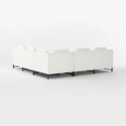 Metric 3-Piece L-Shaped White Boucle Sectional Sofa -marin sHOP Metric3pcWhtBclLvstSect3QBSSF22
