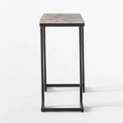 Milan Grey Travertine And Metal Console Table -marin sHOP MilanGreyTrvrtnCnslTableSDSSS22