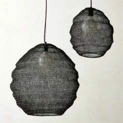 Mirage Chainmail Black Pendant Light 24" -marin sHOP MirageChnmlBlkPndntsGrpFHF22 1