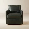 Monsef Black Leather Swivel Chair -marin sHOP MonsefBlkLthrSwivelChairSHF23