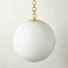 Moon Globe Pendant Light With Brass Chain 21" -marin sHOP MoonBrsPendantLight21inSHS23