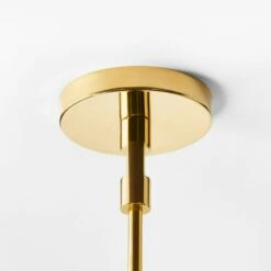 Moro Polished Brass And Rattan Pendant Light -marin sHOP MoroRttnNGlsPendantSSS23